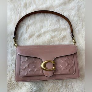 Rare Coach Tabby Bag 26 in Cappuccino Shimmering Pink Patent Leather